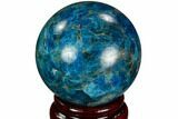 Bright Blue Apatite Sphere - Madagascar #121846-1